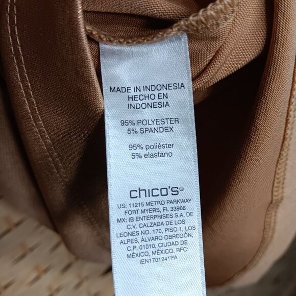 Chico's Shimmer Gold Metallic Tank Top Shell Layering L 12 - Picture 6 of 6